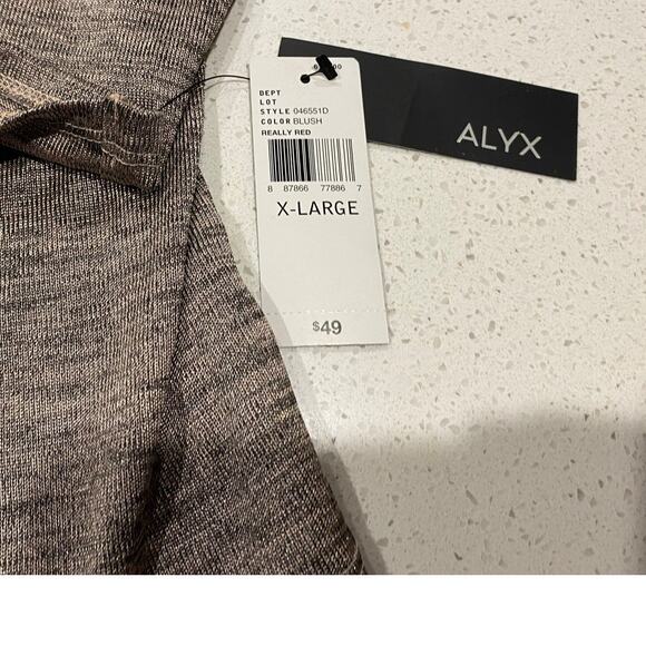 NEW ALYX Womens Blouse Long sleeve Size XL Color Blush - Picture 4 of 6